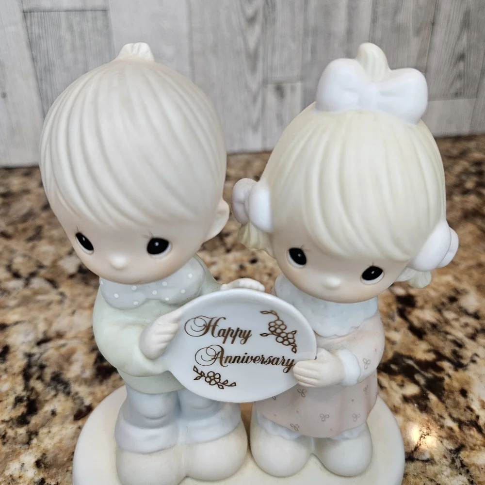 Precious Moments Happy Anniversary God Bless Our Years Together w/So Much Love - Picture 2 of 14